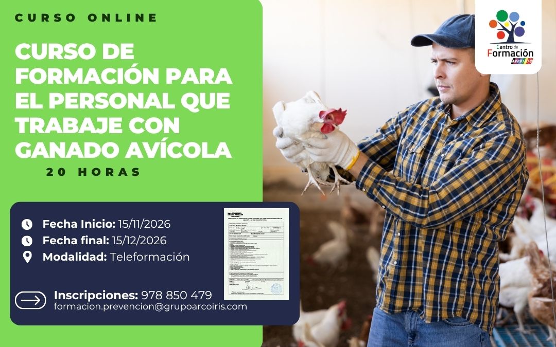Curso de formación para el personal que trabaje con ganado avícola