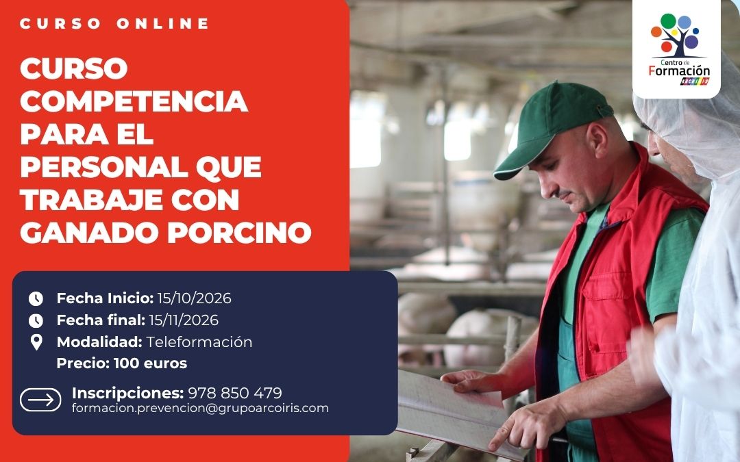 Curso de formación para el personal que trabaje con ganado porcino Octubre-Noviembre 2026